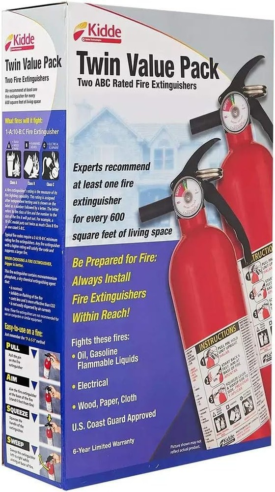 Kidde Multipurpose Fire Extinguishers 2-Pack - Essential Home Safety Solution