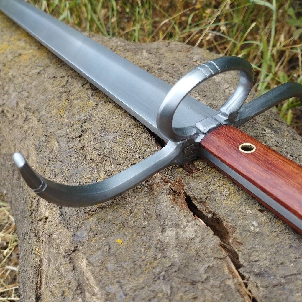 Messer Sword - D2 Tool Blade With Leather Sheath - Collectible Sword