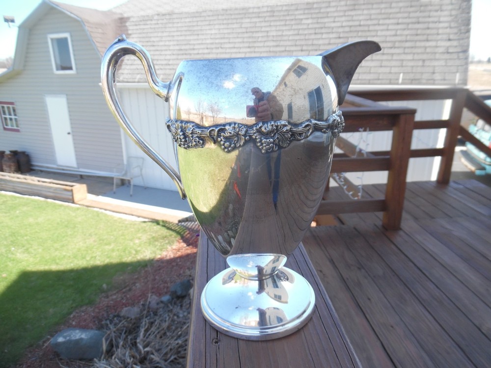 Vintage 10" Gotham 605 Silver plate Water Pitcher