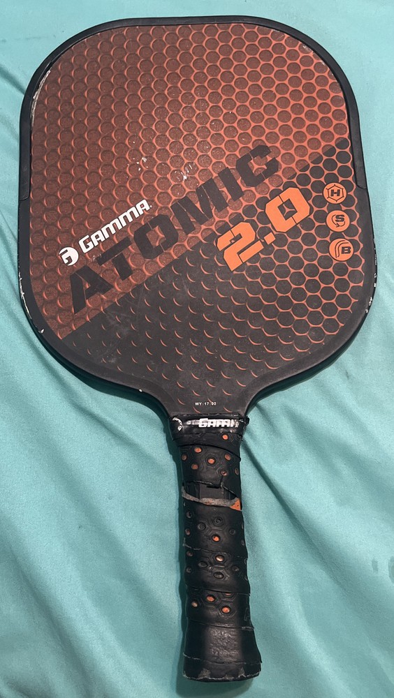 Gamma Sports 2.0 Atomic Pickleball Paddle Racket Orange Read Needs Regripped