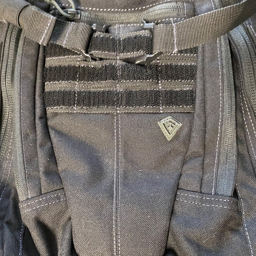 NEW! First Tactical Crosshatch Sling Pack Backpack Black Many Pockets One Strap