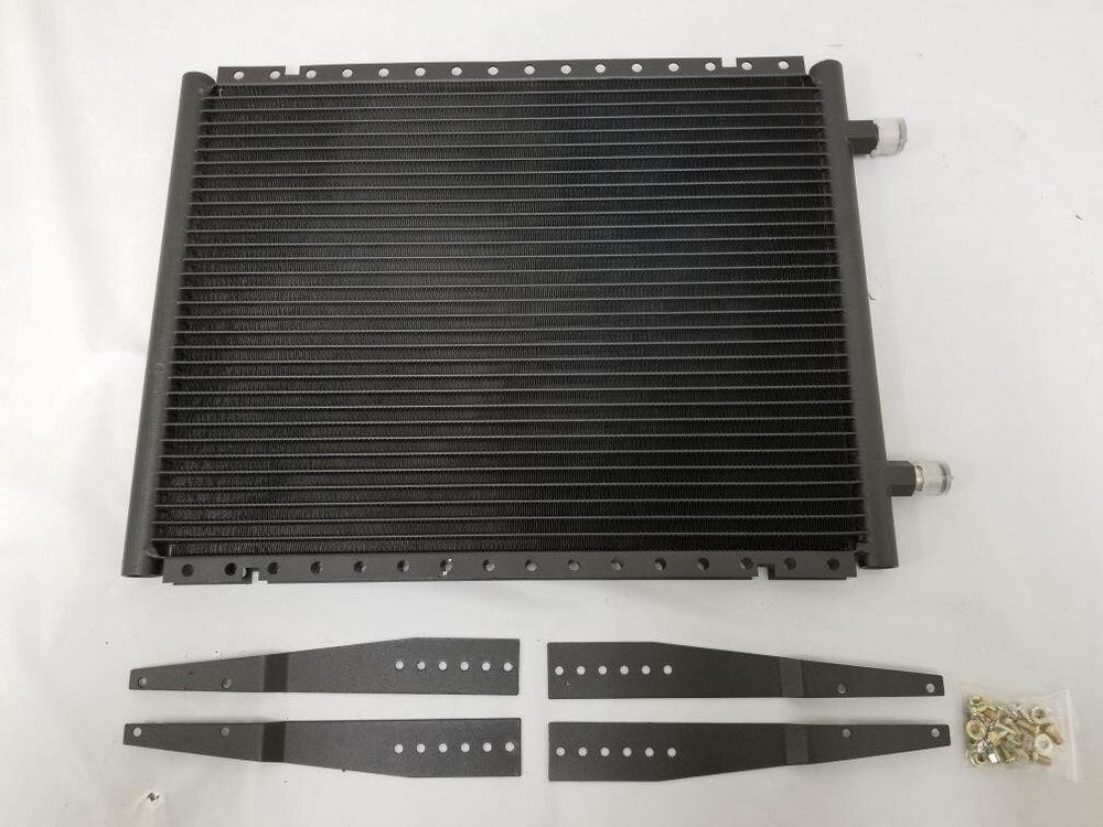 Universal 14" x 18" Horizontal Air Conditioning Condenser + Mounting Brackets AC