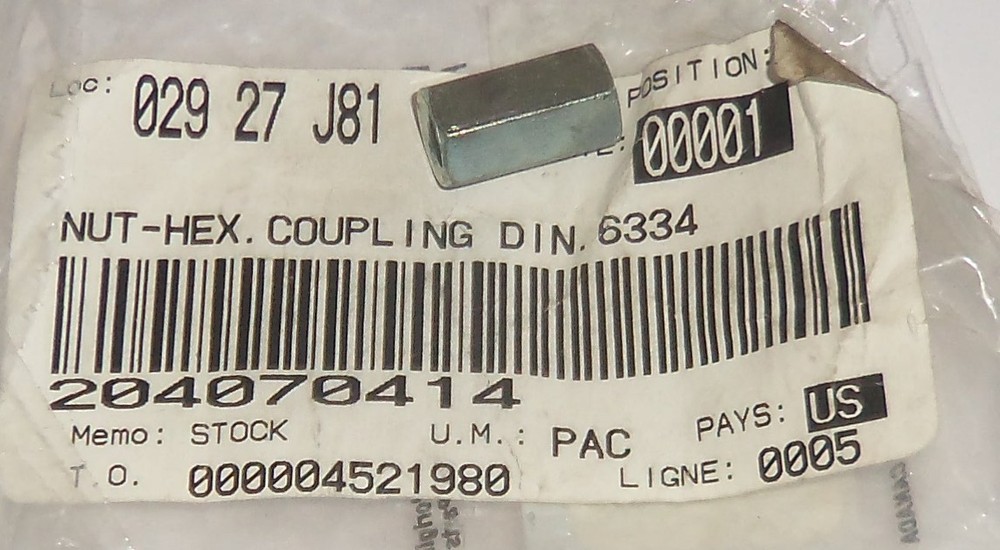 BRP SEA DOO OEM NOS PWC HEX NUT	204070414