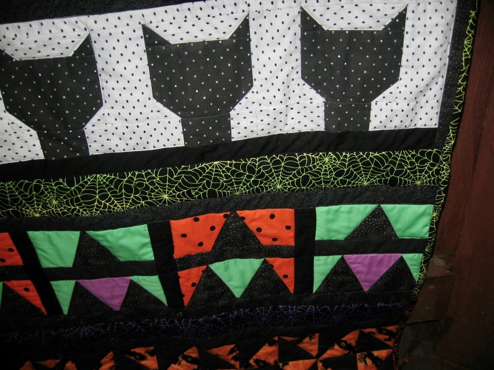 Black Magic Spellbinders Halloween Quilt, Lap, Wall, More, Handmade