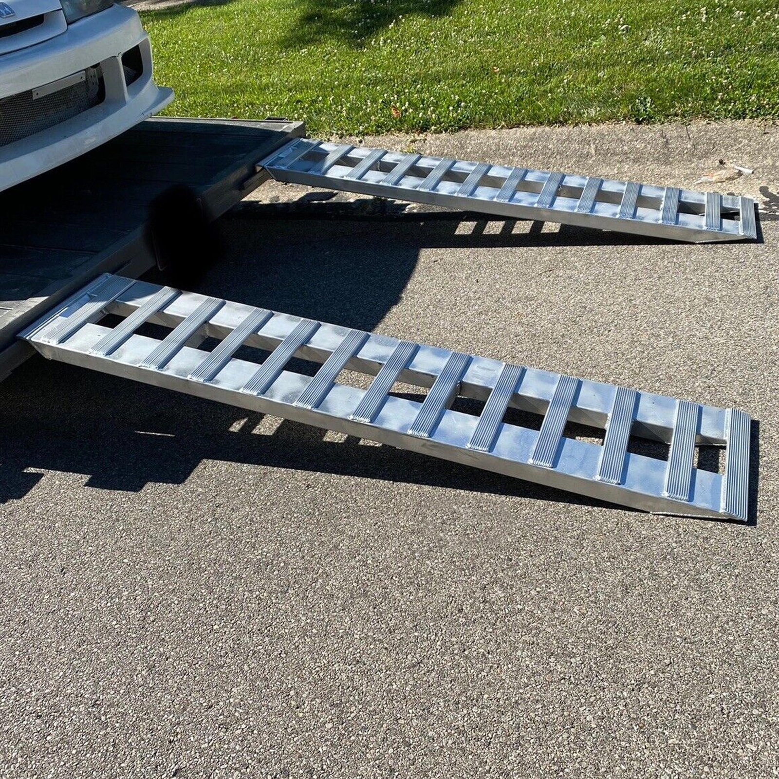 72"x15" Pair Aluminum 8500 LBS Hook Ramps Car Truck Trailer Auto Hauler Tractor