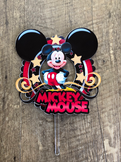 Personalized Mickey Mouse Cake Topper