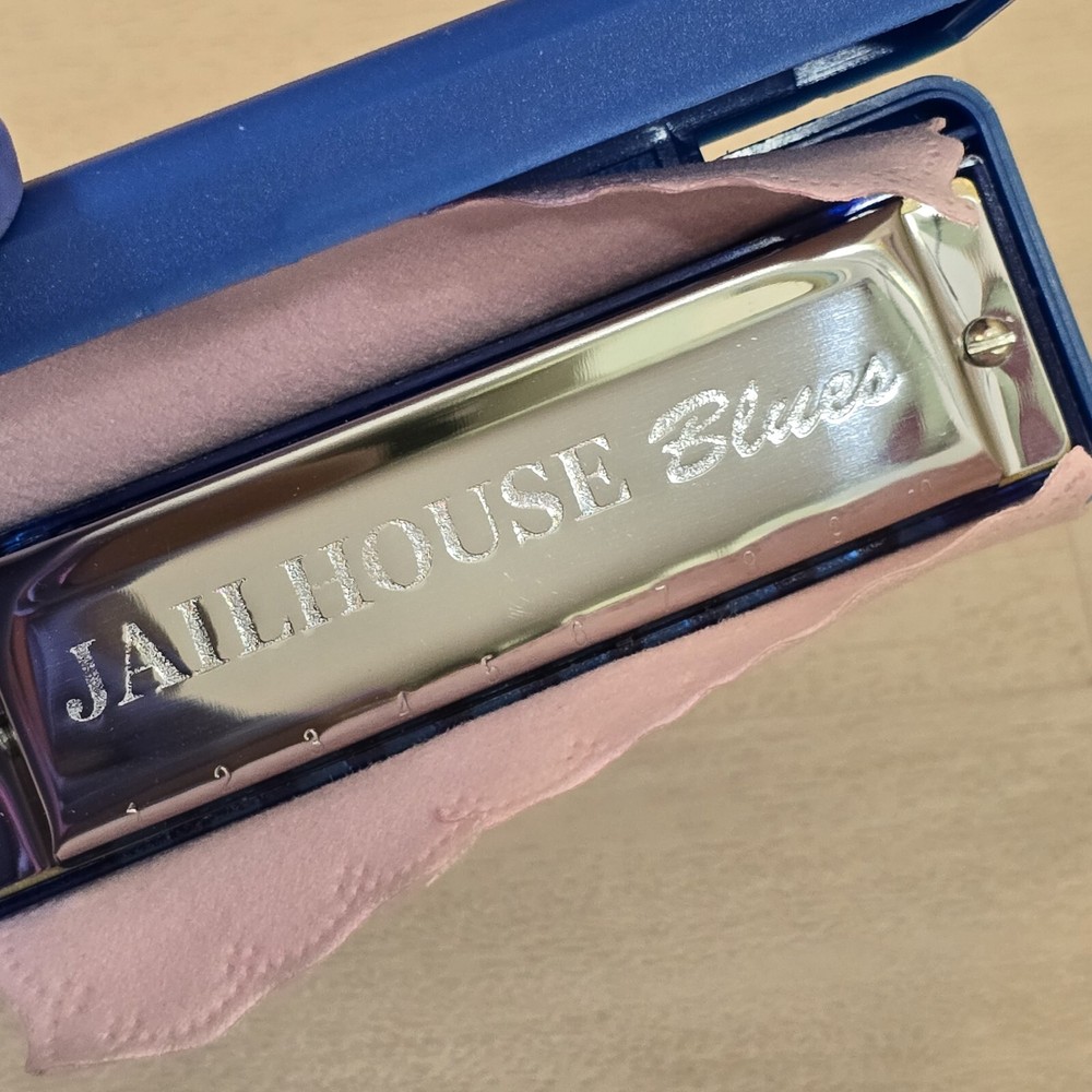 Jailhouse Blues Harmonica with Case Key C