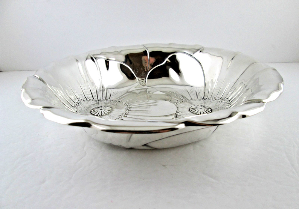 Wallace Sterling Silver POPPY Pattern 10" Bowl #123