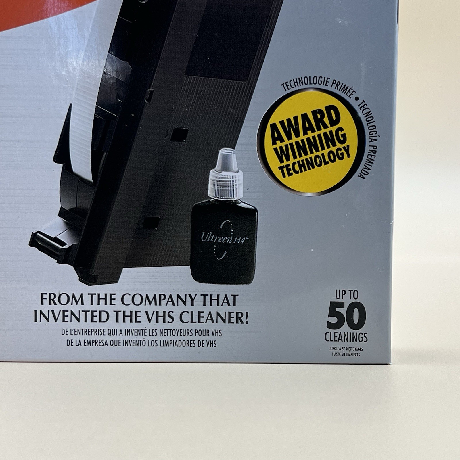 Allsop 3-in-1 VHS VCR Head Cleaner Tape Kit w/ Fluid NEW Sealed