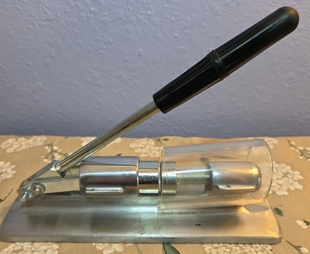 Vintage Retro Solid Metal Nut and Shell Cracker with Metal Base Lever Handle