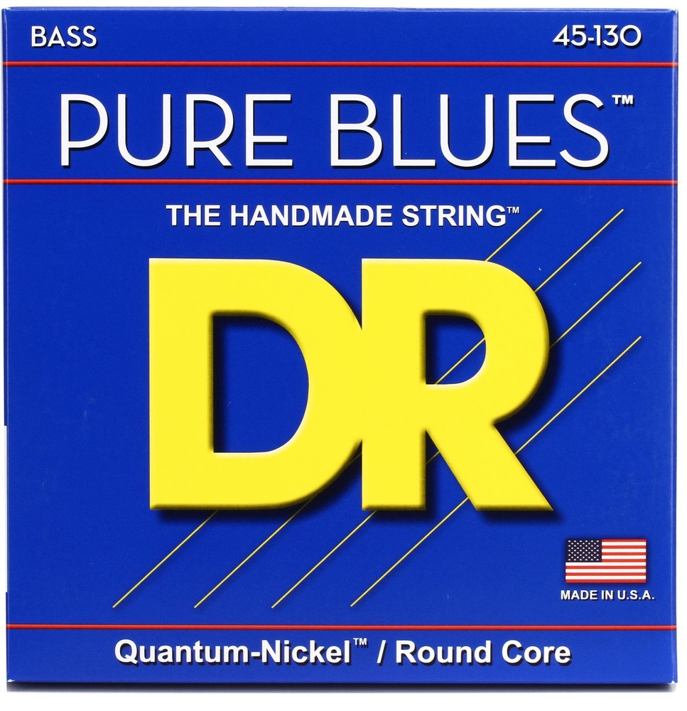 DR Strings PB5-130 Pure Blues Quantum-nickel Bass Strings -.045-.130 5-string