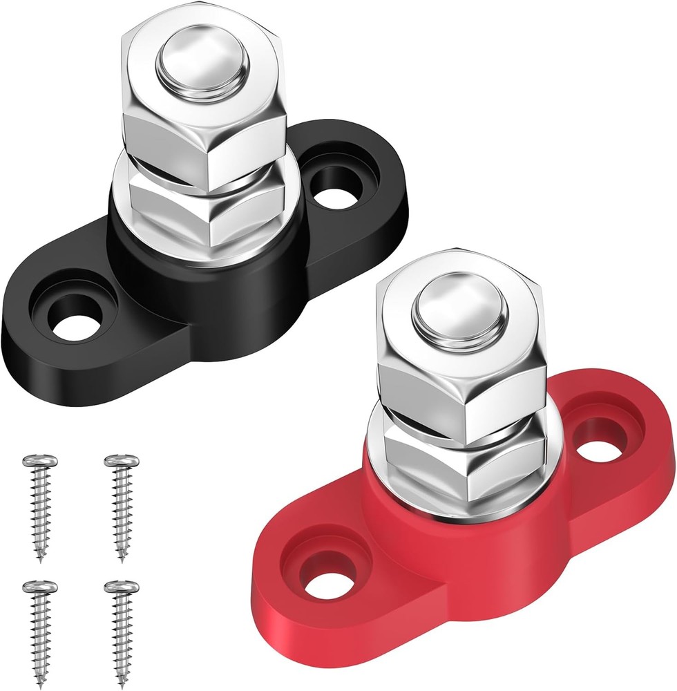 Joinfworld Power Distribution Block 12V Single 3/8" Stud, M10