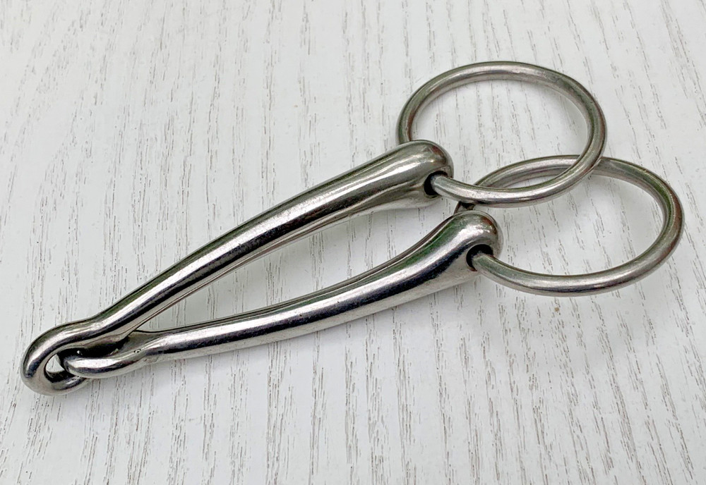 Loose Ring Bradoon Snaffle Bit, Size: 5 3/4" Mouth, Thin Diameter, Small Ring