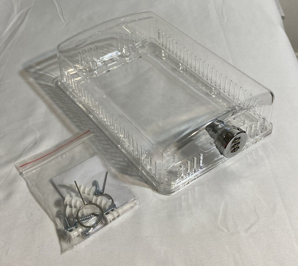 StatGuardPlus Universal Thermostat Guard Clear Changeable Combination Code Lock