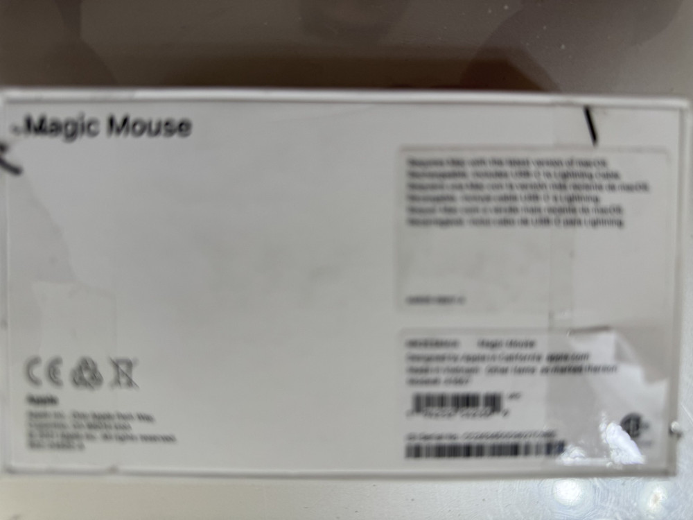 Apple Magic Mouse Multi-Touch Surface lightning CHARGING PORT MK2E3AM/A