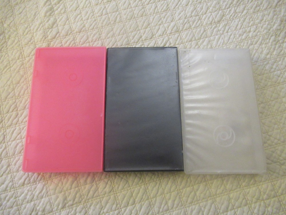 Hard Plastic VHS Case Lot (3-Cases) (Various Colors)