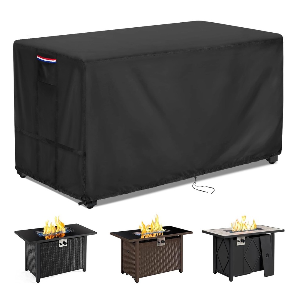 Fire Pit Cover Rectangular 40 Inch - Waterproof Outdoor Fire Table Cover Rect...