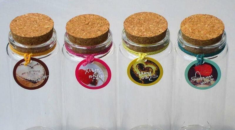 20pcs 50ml Empty Sample Vials Clear Glass Bottles with Corks Jars