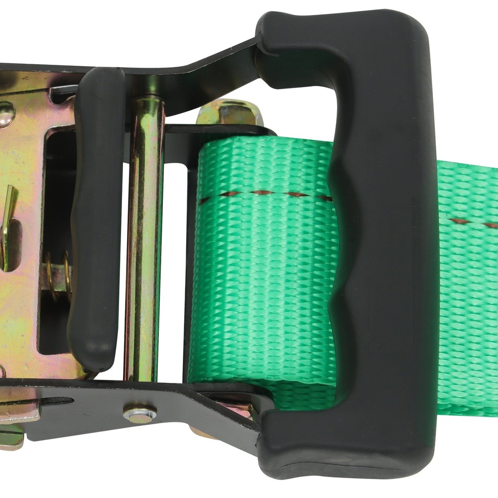 Universal E Track System 2 Straps 4 Wheel Chocks Hardware Cargo Control Green