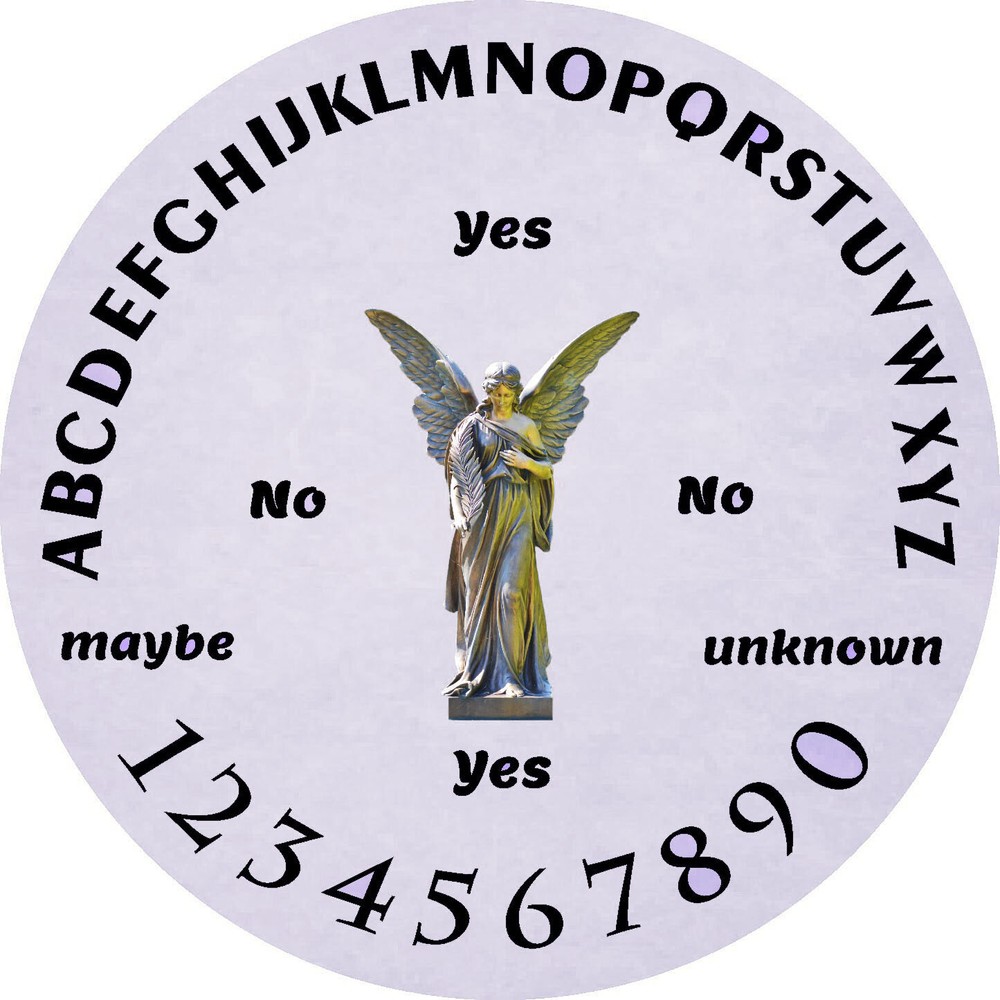 5" Angel Board - Pendulum Dowsing Divination Board - "Angel Lilac"