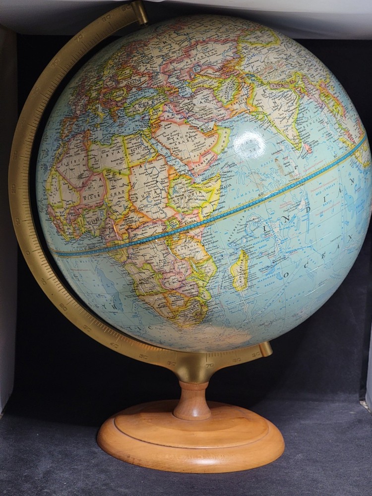 National Geographic World Globe Wooden Base Desktop Globe Educational Map