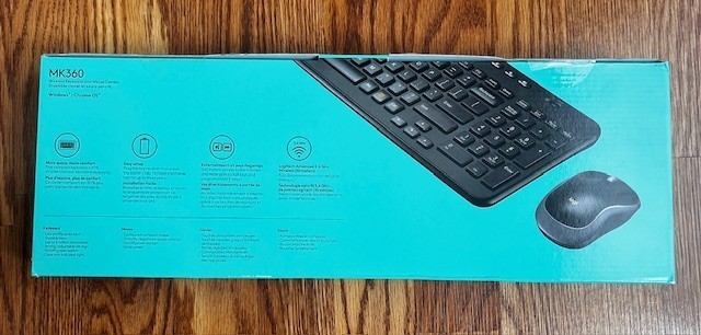 Logitech MK360 Wireless Keyboard and Mouse Combo Black - Sealed Box