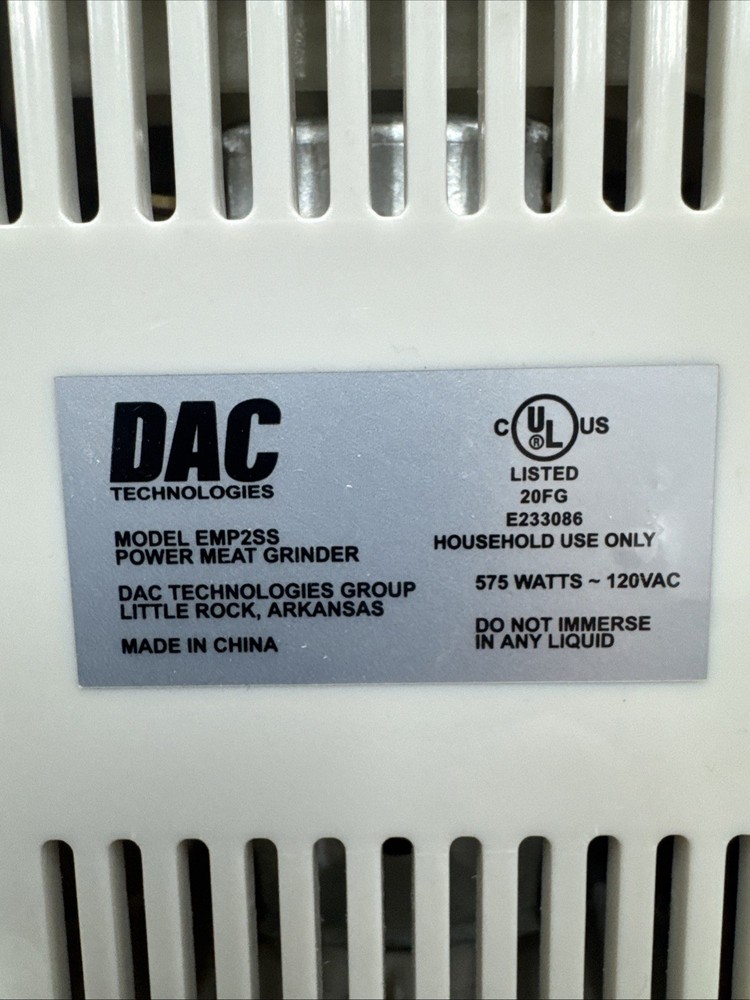 DAC Tech 2hp Meat Grinder EMP2SS - Motor Base - Tested
