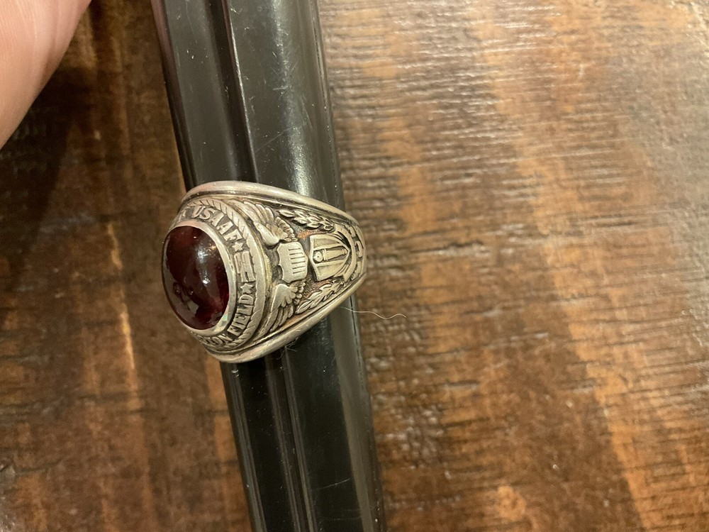 ORIGINAL WWII USAAF SCARCE 1944 DATED ELLINGTON FIELD TEXAS PILOT RING STERLING