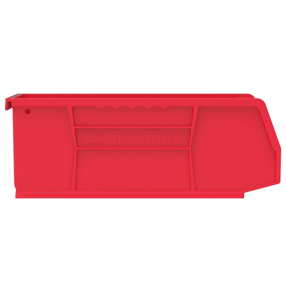 Akro-Mils 30224 6Pack Plastic Hanging Stackable Storage Organizer Bins, RED