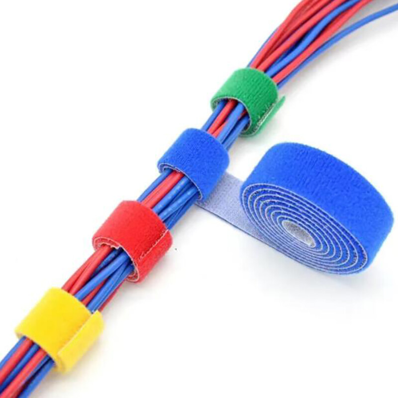 Hook And Loop Cable Ties Reusable Double Sided Straps Width 10mm Various Colours