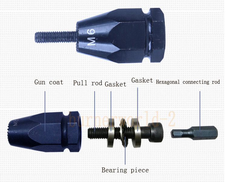 M5/M6/M8 Pneumatic Riveters Pneumatic Pull Setter Air Rivets Nut Gun SelfLocking