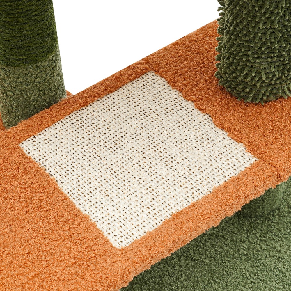 30" Cactus Cat Tree Tower with Scratching Posts Cat Climbing Tower Cat Condo
