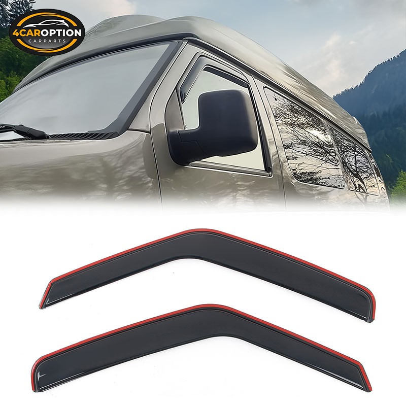 In-Channel Window Visors Fits 07-14 Ford E-Series Van Rain Sun Guard Defector