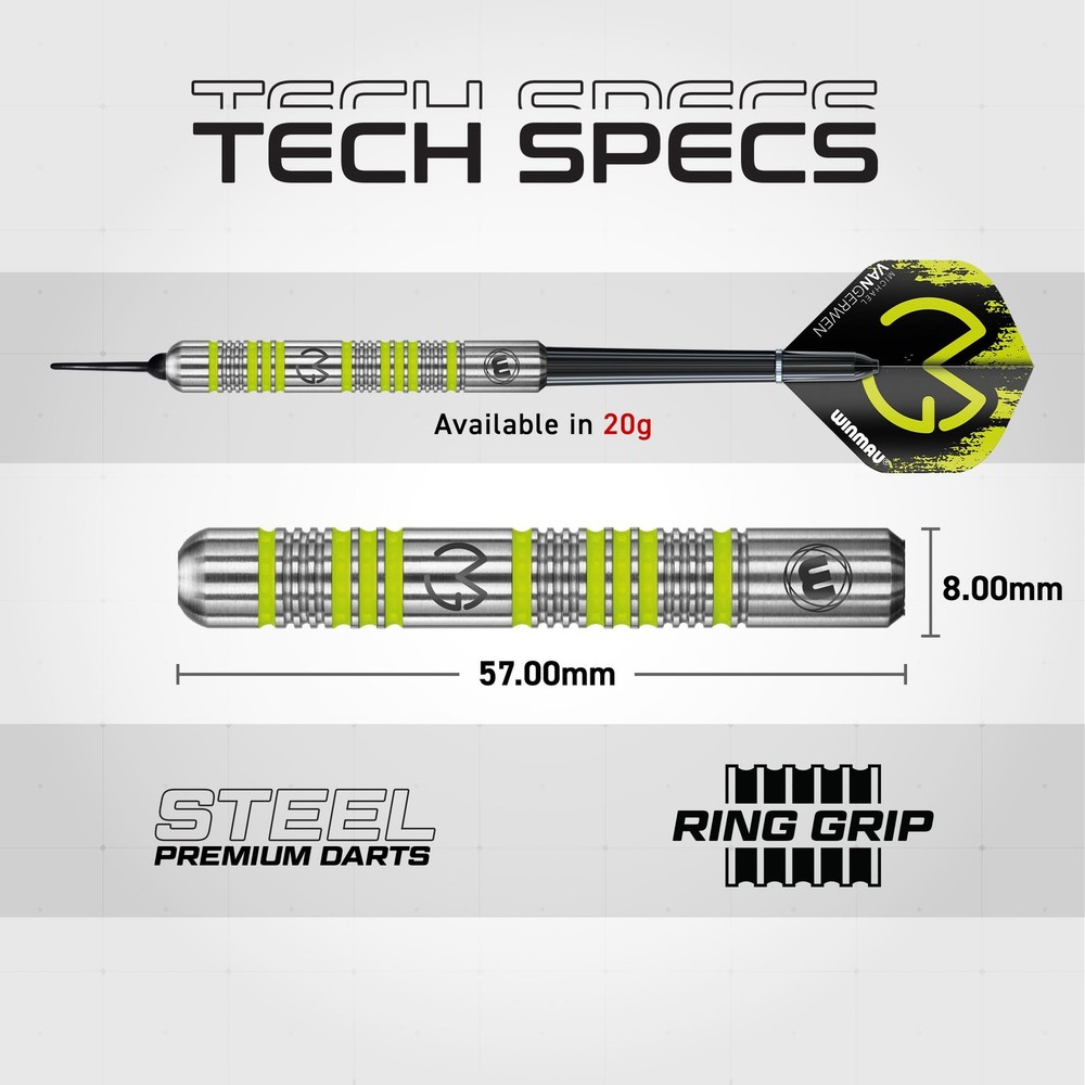 Winmau MvG Michael Van Gerwen Softip Darts Set - 50pc Gift Set
