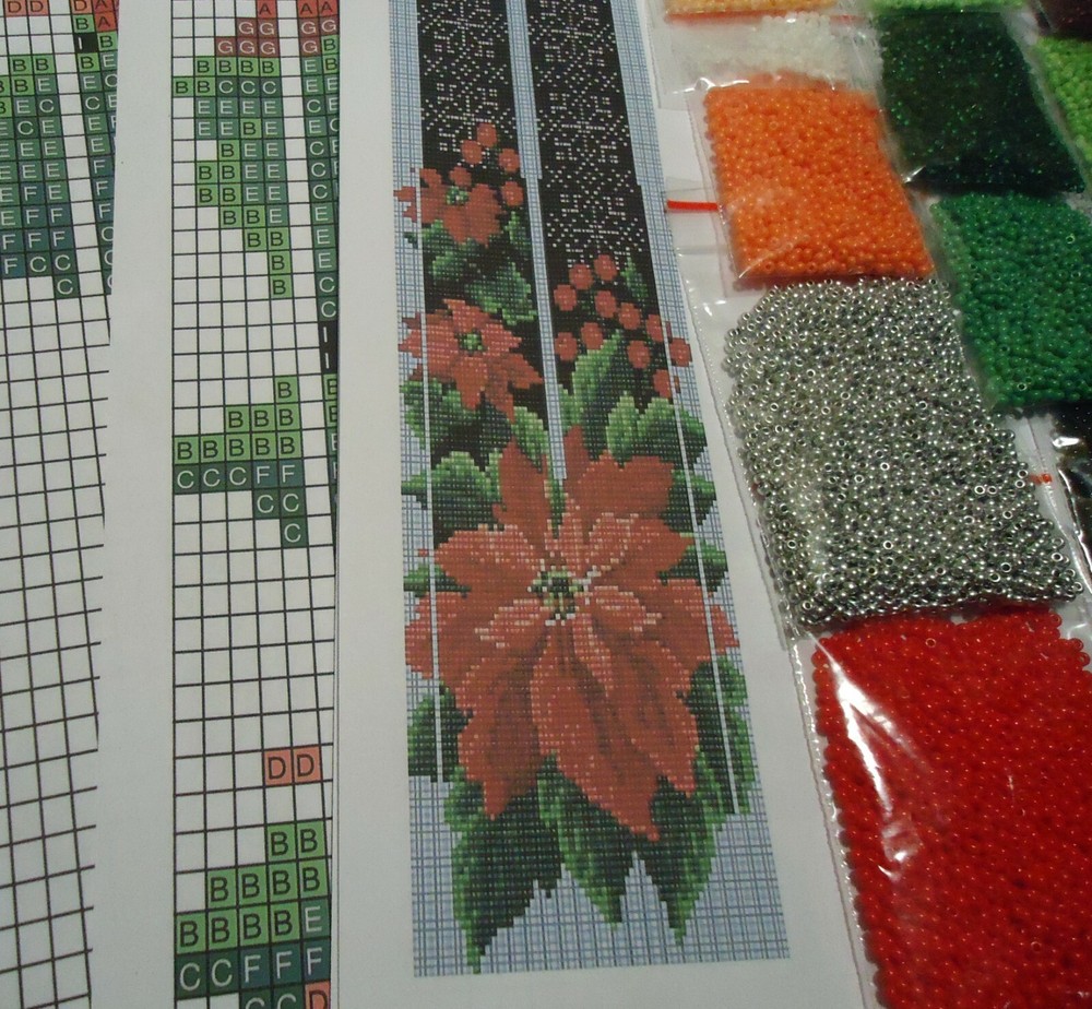 Kit for making a necklace gerdan. Beading Loom Pattern. #C5
