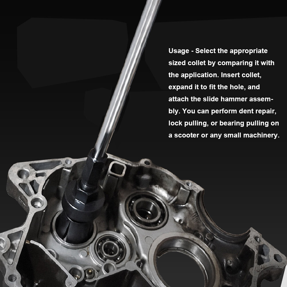 Blind Hole Inner Pilot Bearing Puller Remover Slide Hammer Internal Tool Kit 9pc