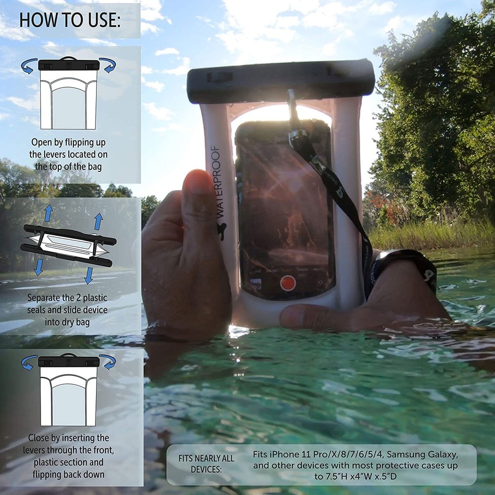 Geckobrands Float Phone Dry Bag - Blue