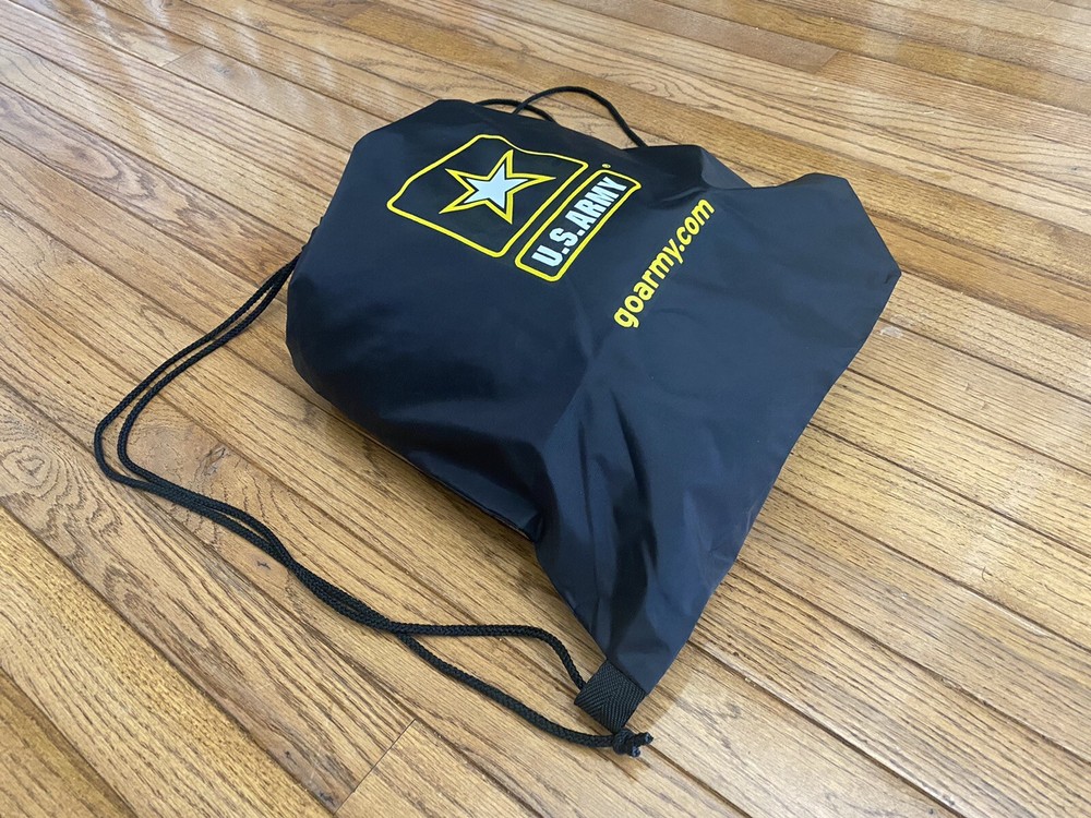 New U.S. Army Black Bag Army Draw String Bag Back Pack