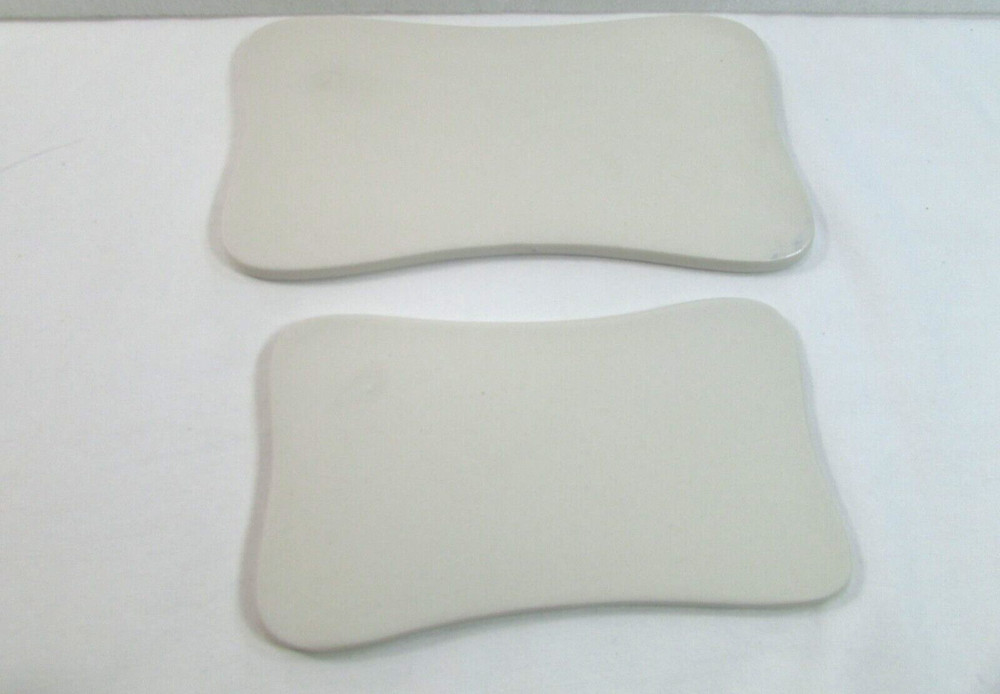 2- Ceramic Porcelain Floral Hand Painted Rectangular Trinkets 7" and 8.5"