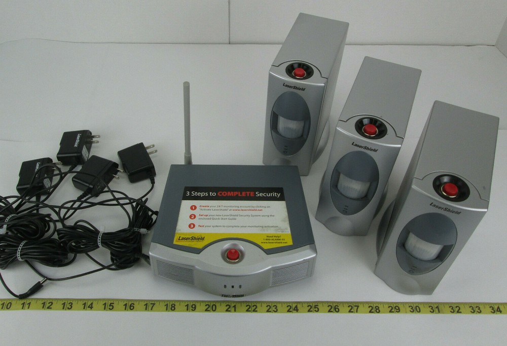 LaserShield Instant Security System Master Alarm Unit & Wireless Detection Units