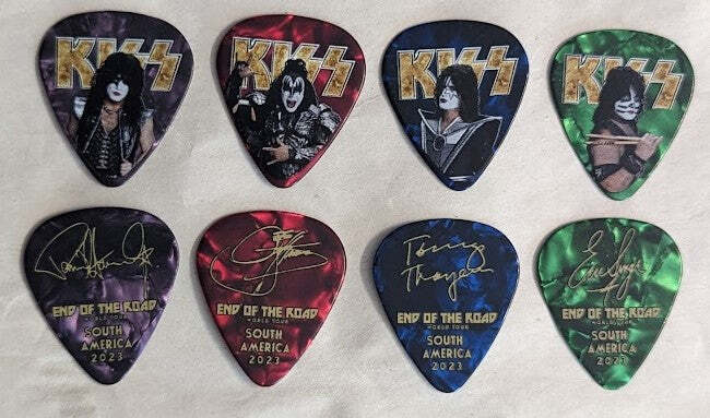 KISS 2023 End of the Road Tour SOUTH AMERICA Guitar Picks