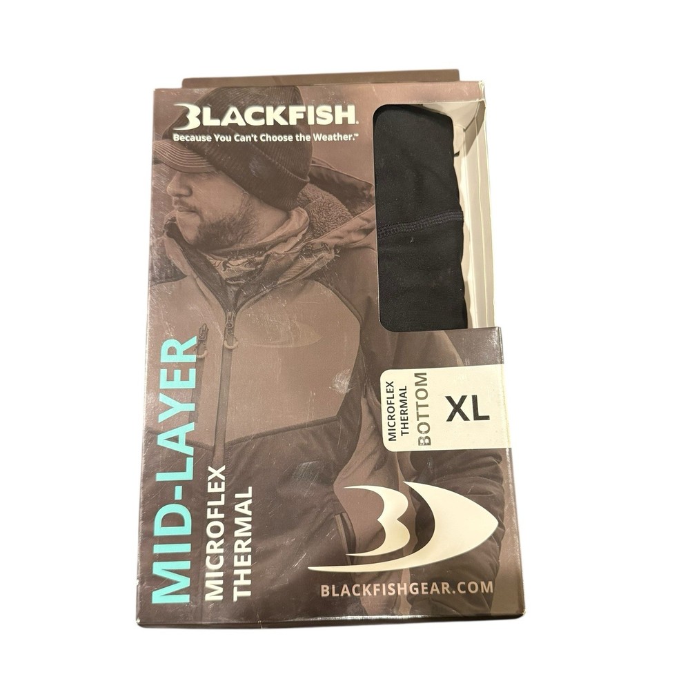 BLACKFISH Microflex Midlayer Thermal Bottom XL, X-Large, Moisture Wicking, Black