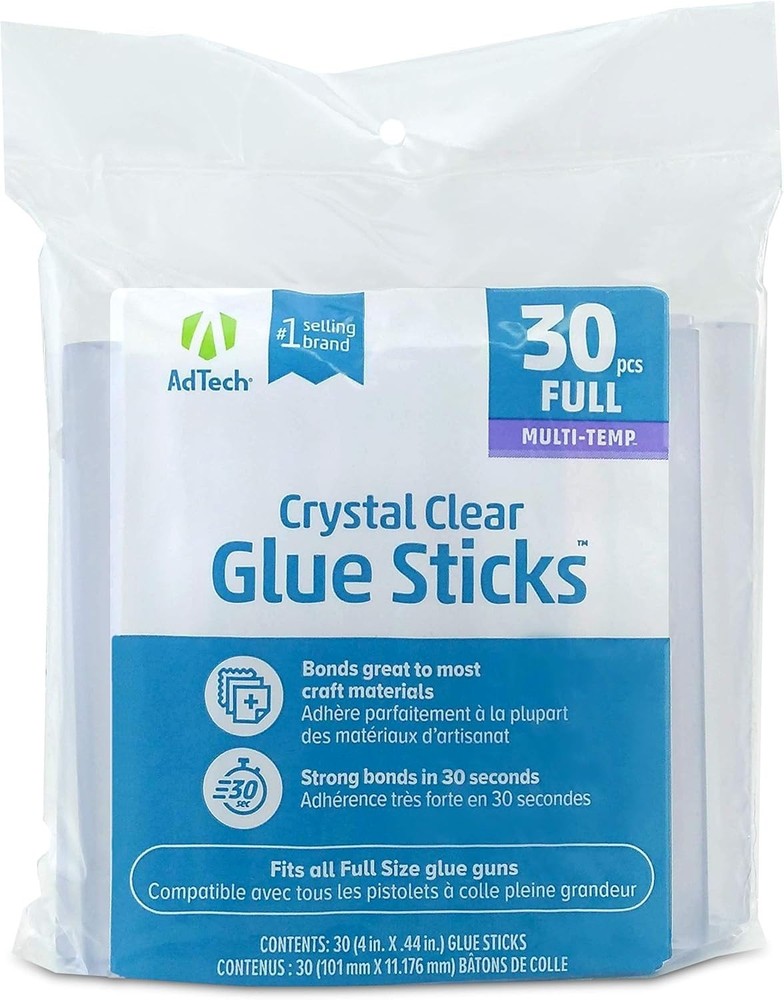 Multi Temp Full Size Glue Sticks, 4-Inch, 30 Count