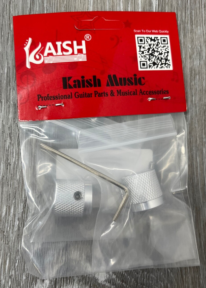 3 Pkgs (6ct Total) KAISH K1832-Silver 17mm Aluminum Pot Knobs w/ Indicator