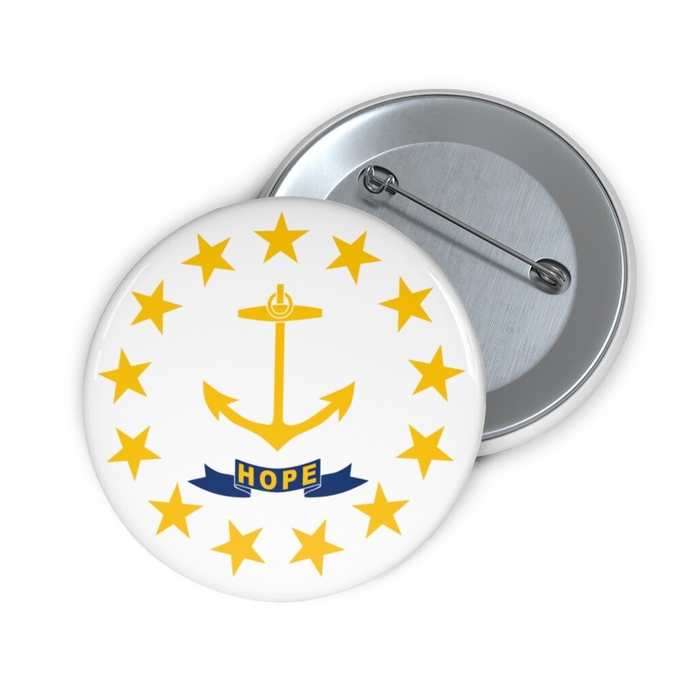 Official State of Rhode Island Flag Button