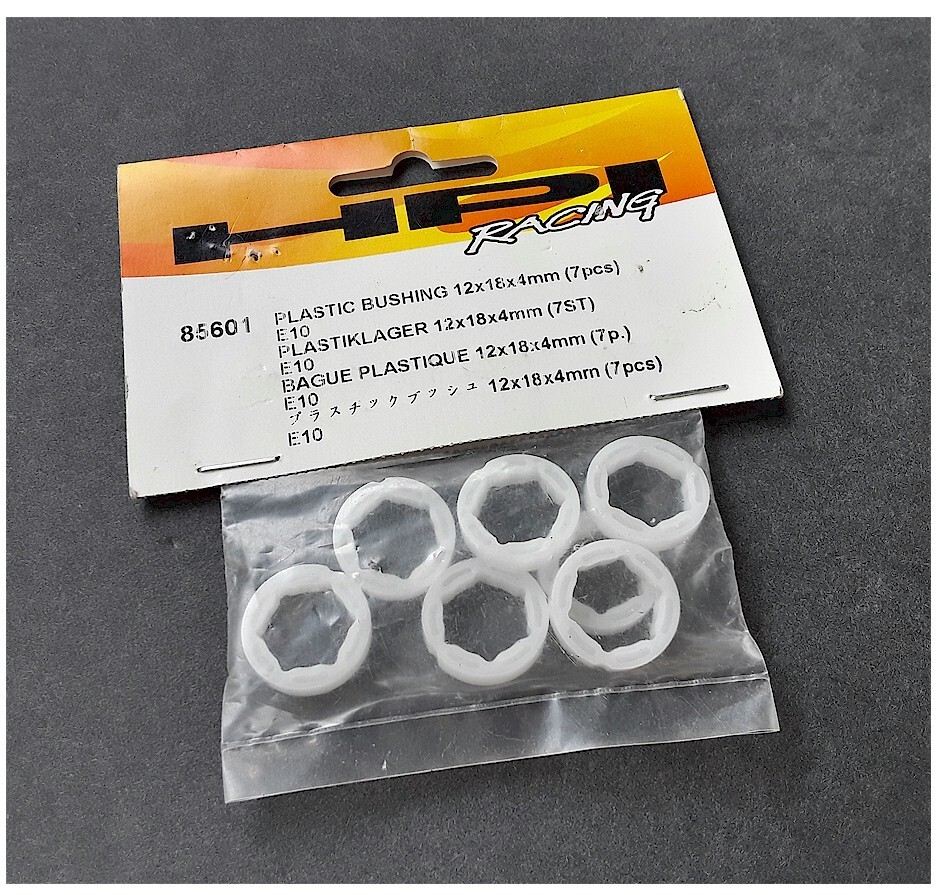 HPI E10 Ford Mustang / E10 Drift Plastic Bushing 12x18x4mm (7pcs) 85601