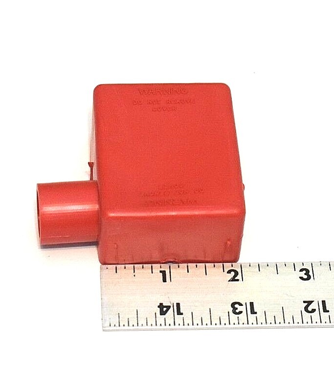 Battery Terminal Boot Elbow Protector 1 Left Positive Red 2/0 Gauge Wire