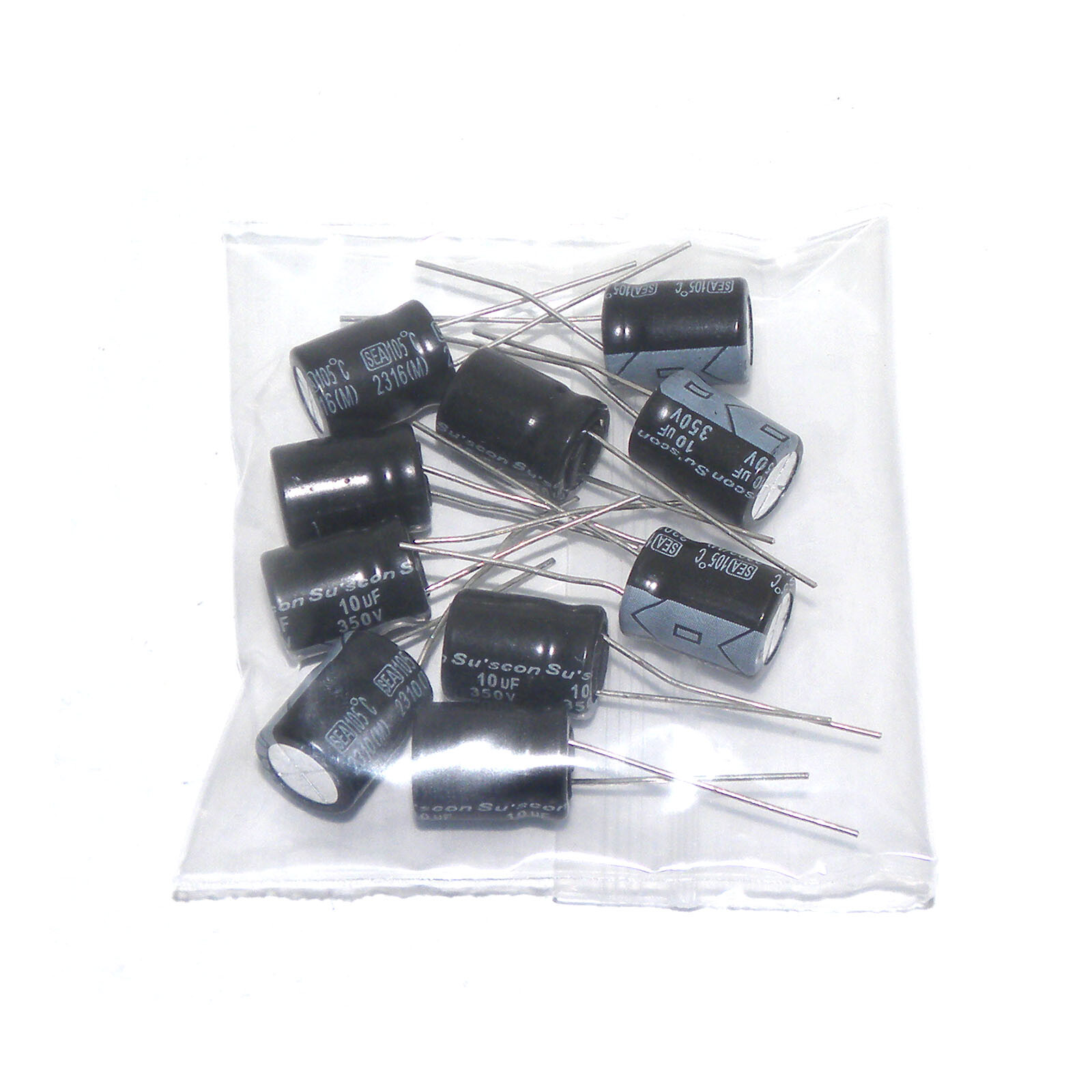 10x 10UF 350V Electrolytic Capacitors 350V10UF 10x13 mm