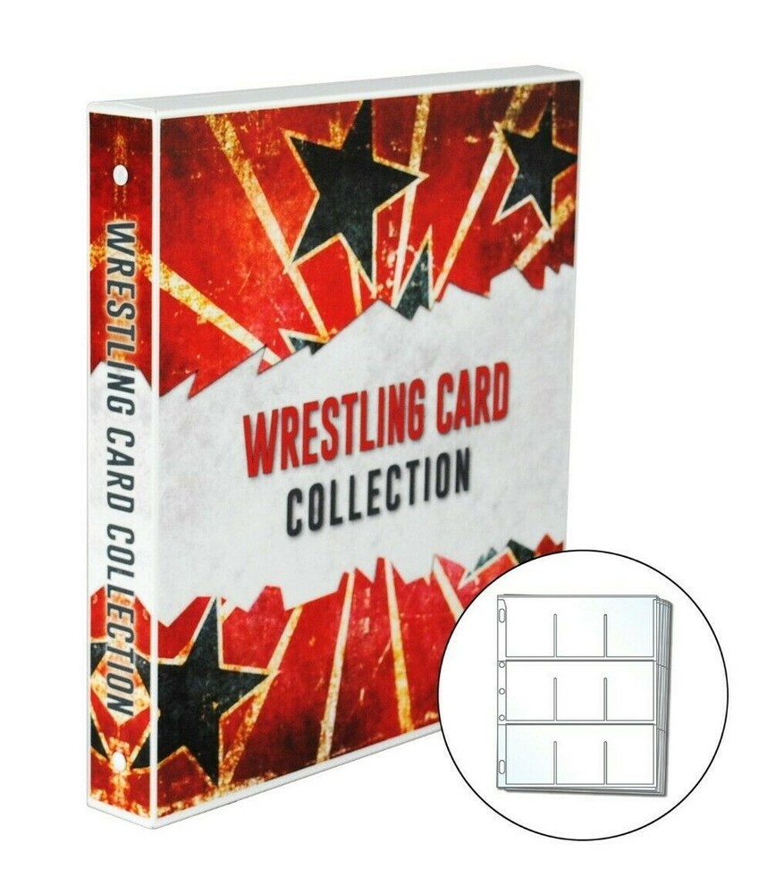 WWE Themed Trading Card Storage Kit - Includes Case and 20 Card Pages