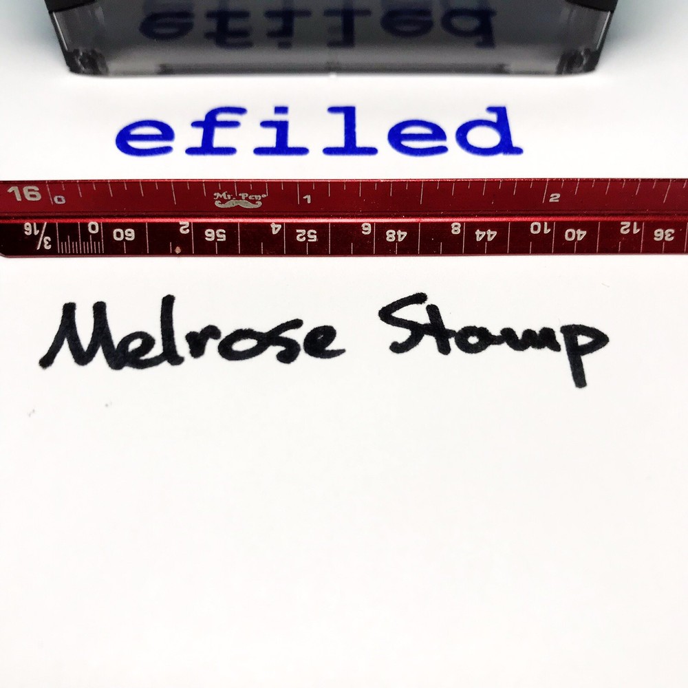 Efiled Rubber Stamp Blue Ink Self Inking Ideal 4913